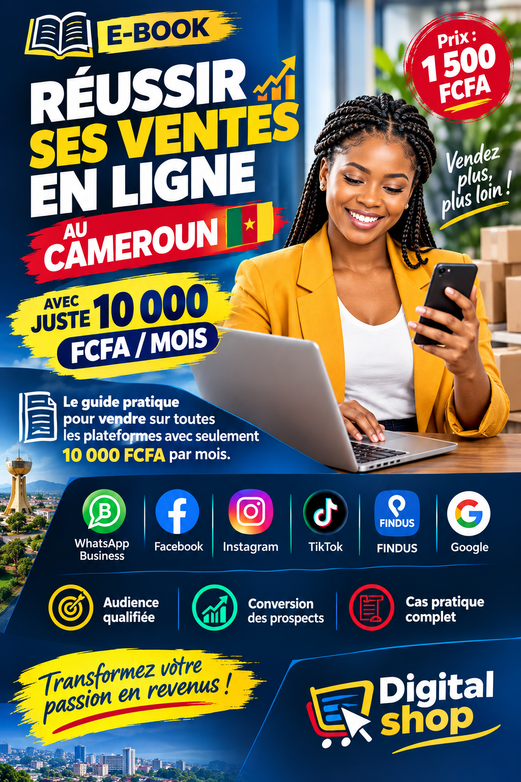 RÉUSSIR SES VENTES EN LIGNE AU CAMEROUN AVEC JUSTE 10 000 FCFA / MOIS
