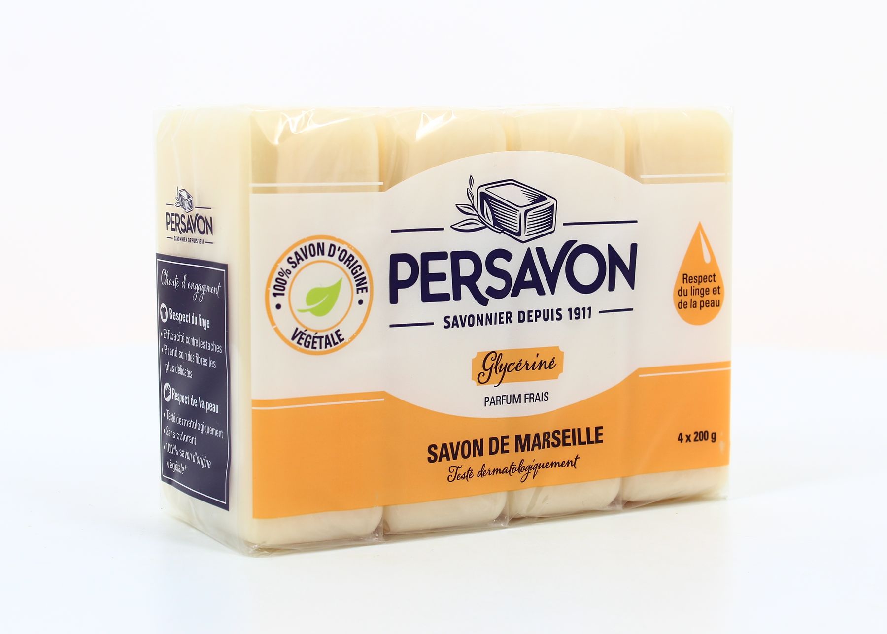 Savon de Marseille glycériné parfum frais (4 x 200 g)
