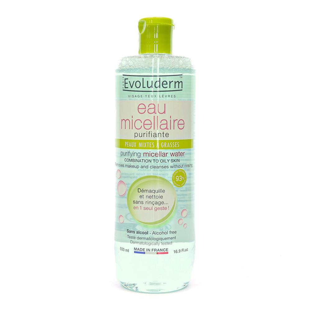 Eau Micellaire Purifiante Peaux Mixtes à Grasses Evoluderm
